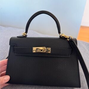 Black leather bag never worn